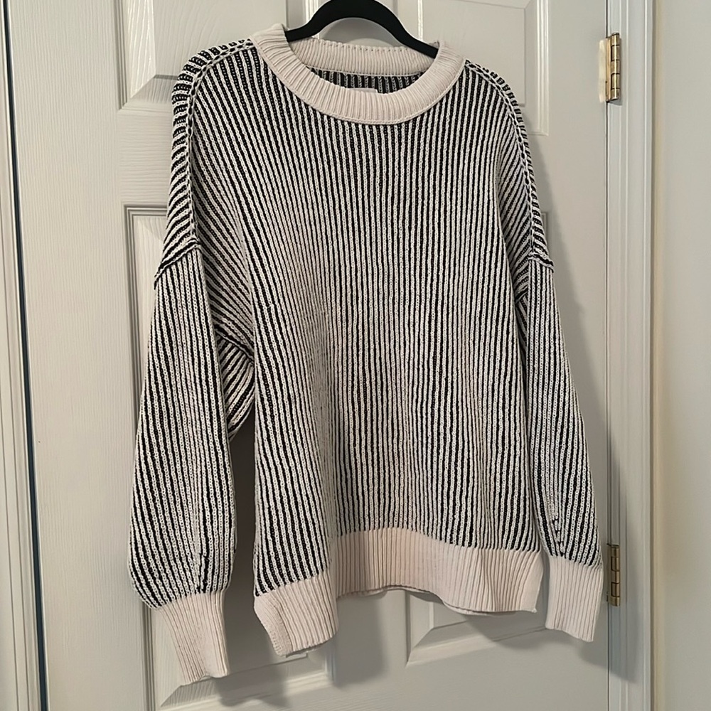 Black and White Striped sweater